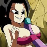 They play with Caulifla’s tits Dragon Ball Super