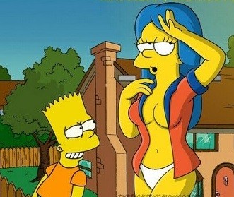 Bart Simpson se follan asu madre Un Días Calientes
