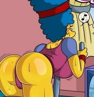 Marge Simpson se la folla a pleno ejercicios