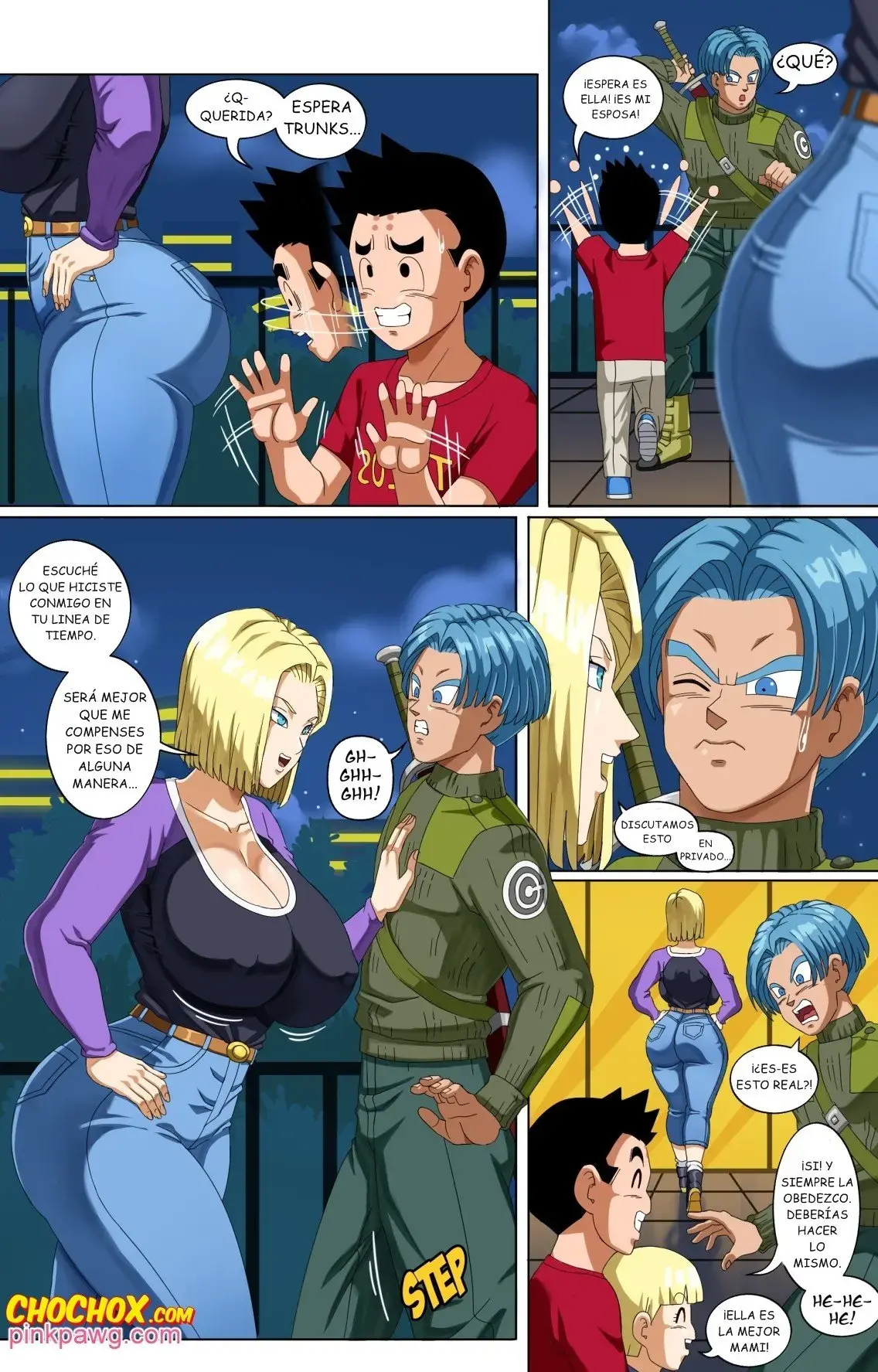 Android 18 and Trunks PinkPawg 02