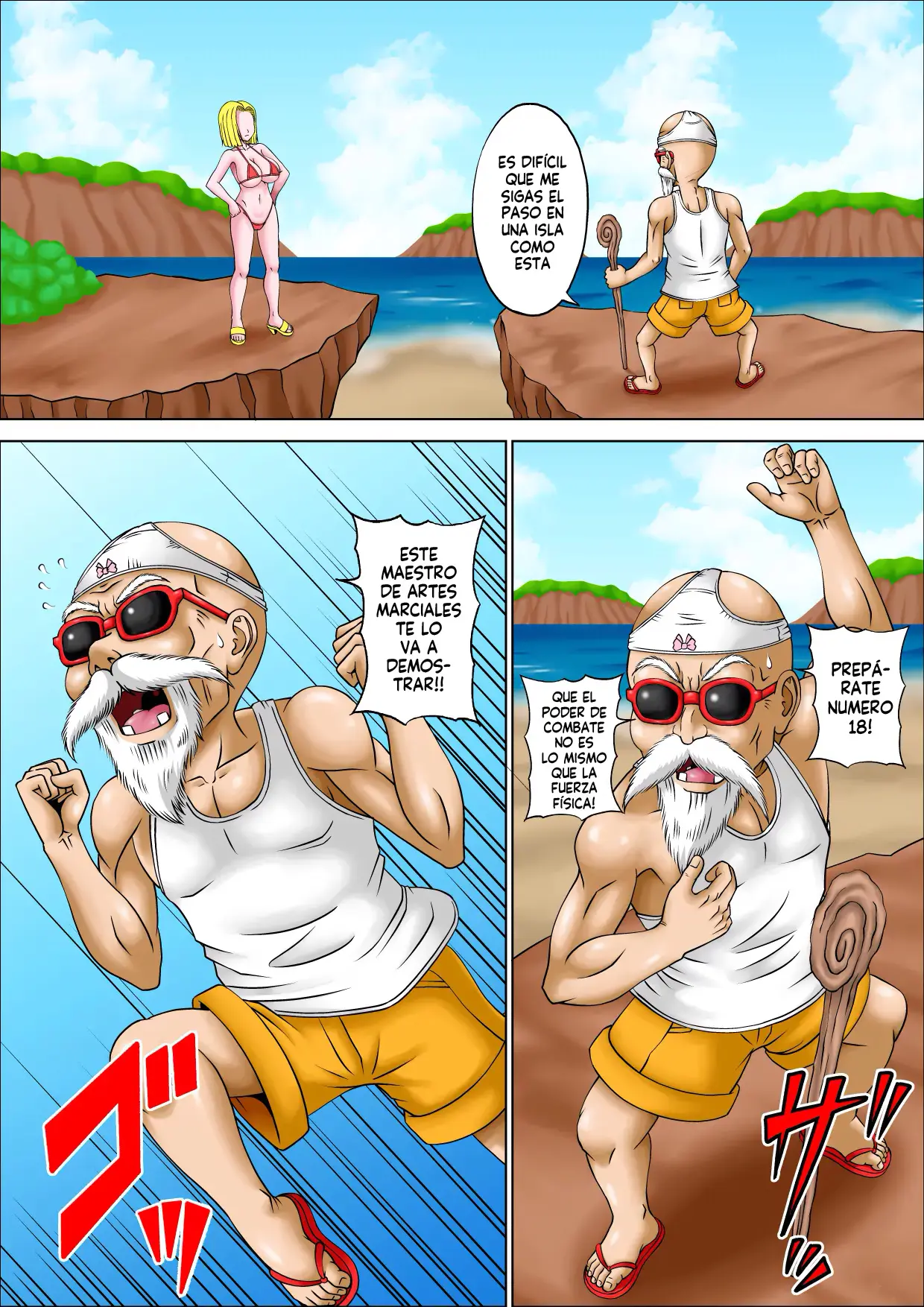 la violacion del maestro roshi muscleman 2