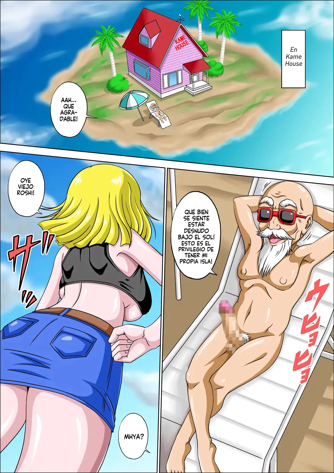 el maestro roshi y la tentacion de la mujer casada muscleman 2