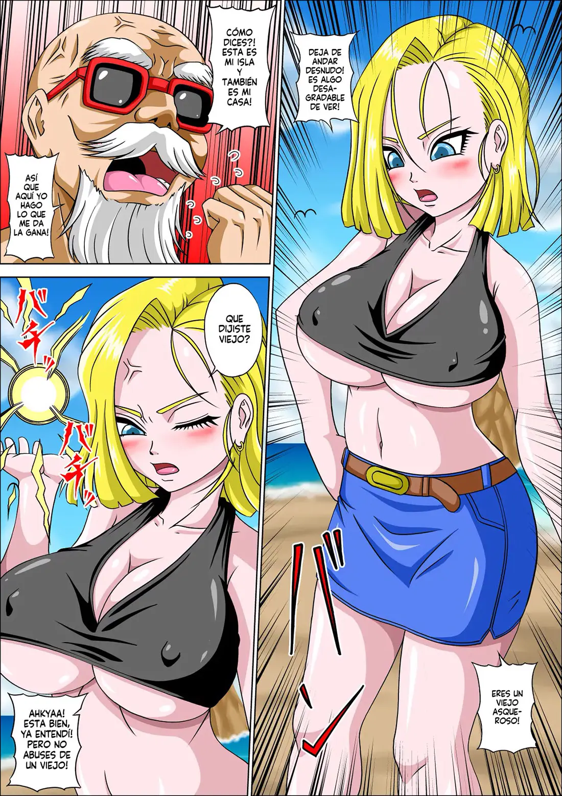 el maestro roshi y la tentacion de la mujer casada muscleman 3